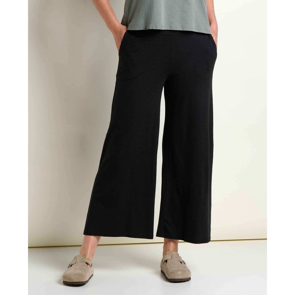 Toad&Co Chaka Wide Leg Crop Pant Black Small New With Tags